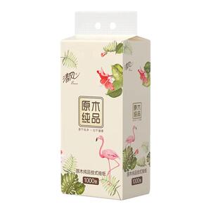 清风悬挂抽纸1000张家用卫生纸悬挂式大包餐巾纸厕纸加厚卫生纸巾