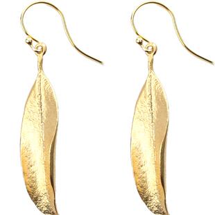 Michael Michaud桉树叶耳环女长款气质耳坠小众设计高级感首饰