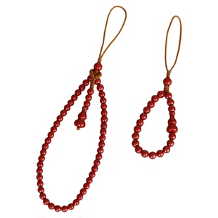 高纯度帝王朱砂手机链女汽车钥匙挂件挂饰本命年手腕绳新年礼物