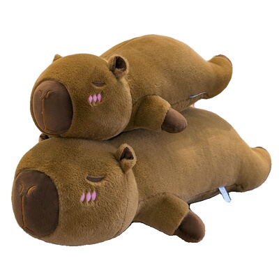 可爱趴趴水豚抱枕睡觉卡皮巴拉