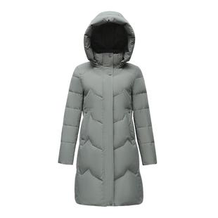 雪中飞2025冬新款女中长款可脱卸帽羽绒服妈妈款气质休闲加厚暖