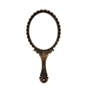 复古宫廷风化妆镜手柄镜子大号塑料便捷小号梳妆镜美容院专用