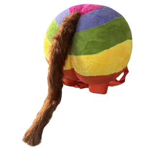 马年毛绒马屁股新年氛围毛绒柱子高级拍照打卡墙道具商场装饰摆件