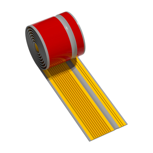 学校楼梯专用防滑胶条台阶踏步铝合金L型防撞护角橡胶包边收边压边条PVC防滑贴瓷砖斜坡踏步防滑胶带 3卷装