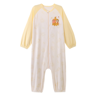 奶龙女童连体睡衣春秋薄款纯棉睡袋中大童可爱超萌儿童空调家居服