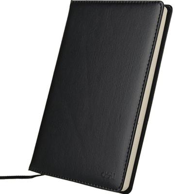 得力皮面记事本软皮商务办公加厚