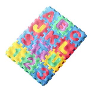 迷你地垫微缩食玩娃娃屋配件泡沫地板垫过家家玩具数字母袖珍地毯