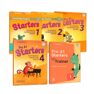 正版原版新版yle真题集考试剑桥少儿英语一级考试教材 Cambridge english Pre A1 Starters 1 2 3全真备考资料movers真题集套装