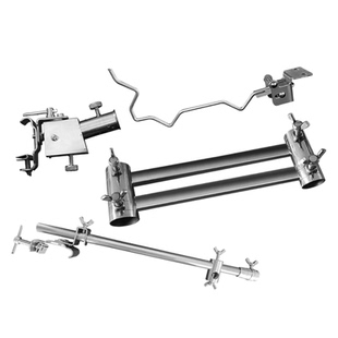 钓台配件不锈钢升级加厚保护压片可旋转万向活动炮台