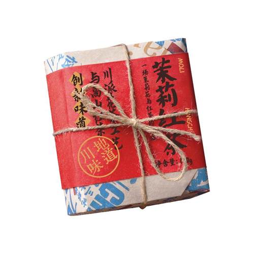 子乐宅茉莉红茶四川新式茉莉花香红茶茶叶传统纸包100g