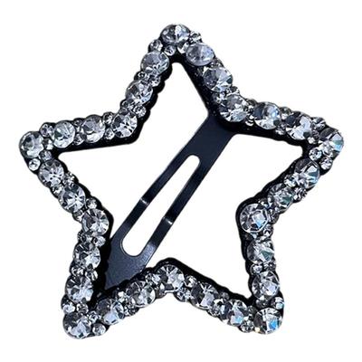 韩版水钻五角星发夹2026新款