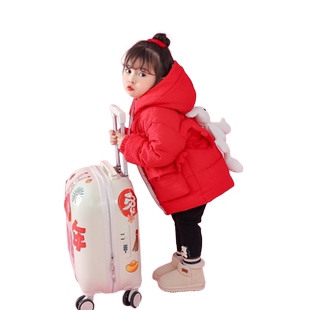 童装女童连帽羽绒服冬季2026新款儿童洋气女宝宝加厚年服外套冬装