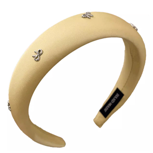 显白芝士黄~韩国气质小蝴蝶结发卡发箍女2025新款高级感头箍宽边