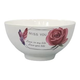 特价4.5英寸加厚防烫饭碗家用陶瓷餐具米饭碗家庭微波炉消毒碗柜