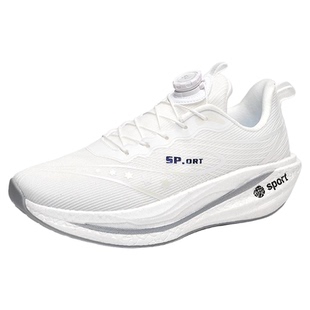 白色军训运动鞋2025新款夏季男童透气初中高中学生超轻减震跑步鞋