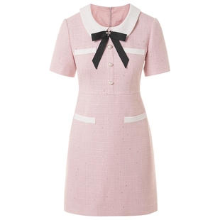 莱茵福莱尔收腰连衣裙小香风套装设计感夏季新款高级感女裙子