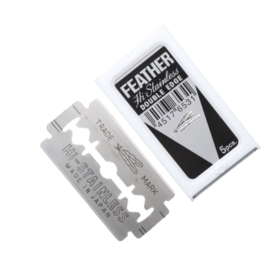日本进口羽毛剃须刀片不锈钢