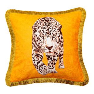 关芝琳同款金钱豹子靠枕抱枕客厅卧室床头大靠垫背沙发腰枕靠