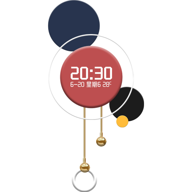 极简艺术客厅创意挂件发光时钟
