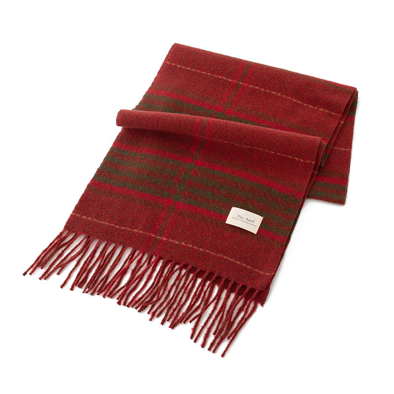 圣诞围巾秋冬新年格子围巾披肩