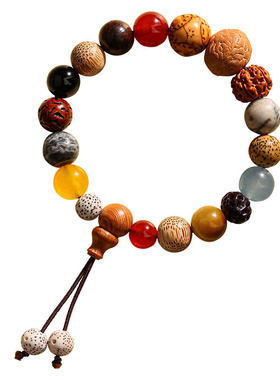 灵隐文创十八籽木质手串本命年