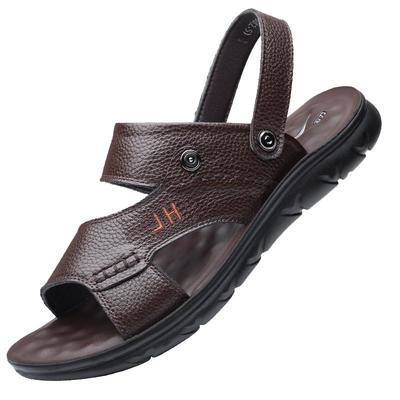 回力牛皮凉鞋夏季休闲透气沙滩鞋