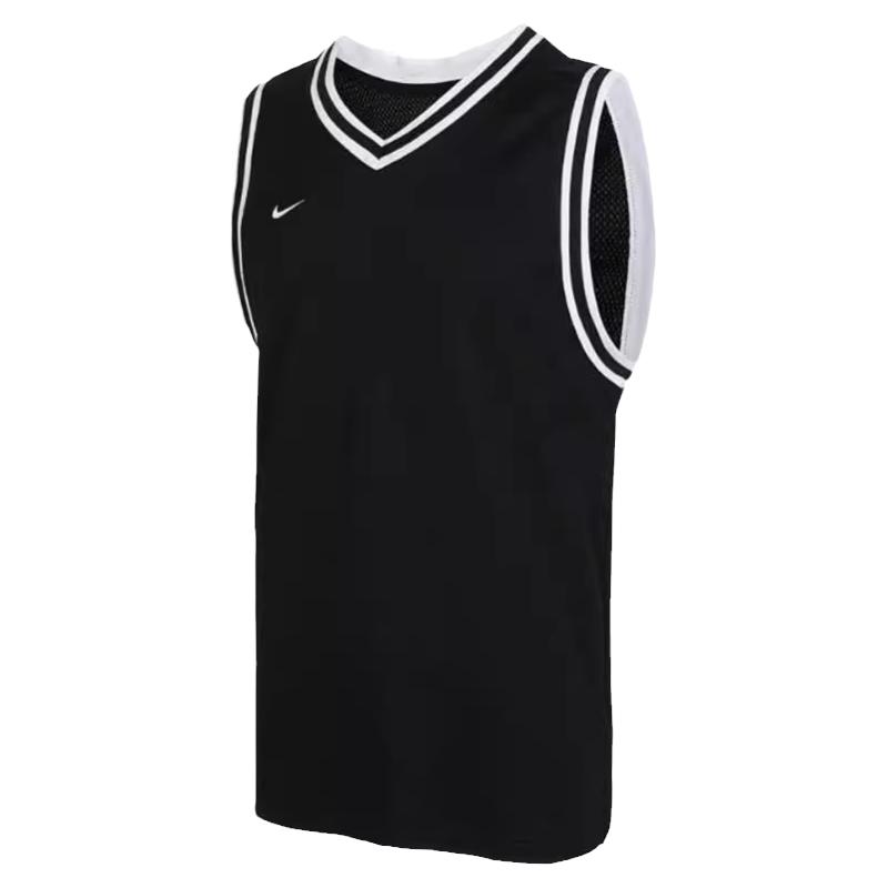 Nike耐克男子2024夏季篮球运动训练透气速干V领无袖T恤FQ3708-010