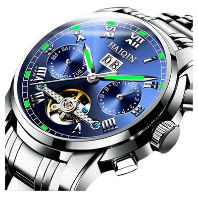 瑞士海琴正品陀飞轮男表防水腕表夜光镂空全自动机械手表男