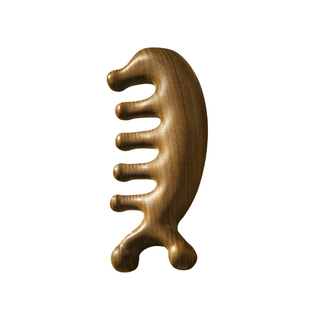 天然绿檀木头部按摩梳头疗疏通头皮经络神器礼盒木梳子防刮痧脱发