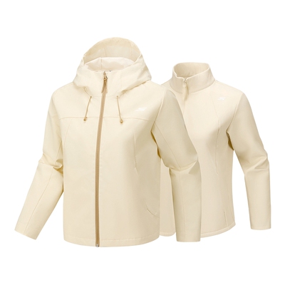 Skechers斯凯奇女子时尚舒适俊织连幅外套+梭织外套P425W177/001J