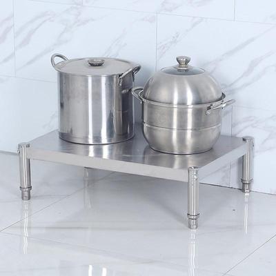 不锈钢单层台面置物架厨房用品灶台层架1层微波炉架烤箱架隔层架