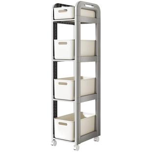 收纳架置物架书包架可移动小推车书本收纳神器家用放桌下滑轮柜子