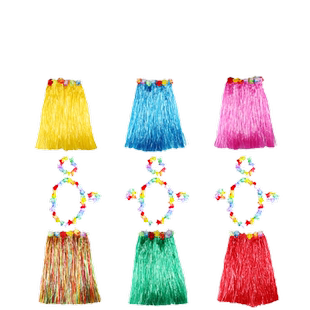 元旦新年夏威夷草裙舞裙子幼儿园表演区活动材料女演出服装道具