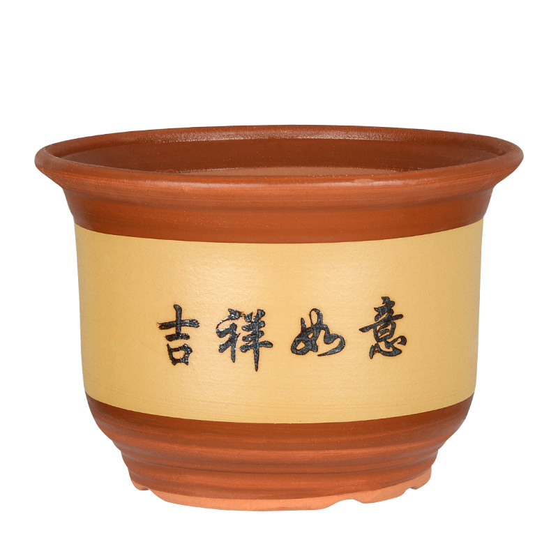 家用陶瓷花盆特价清仓特大号陶土栽花花盆粗陶落地盆景兰花盆