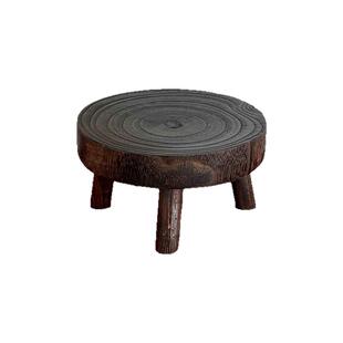 枝悟 复古木质高脚托盘 文艺桌面香水花瓶整理置物架首饰展示摆件