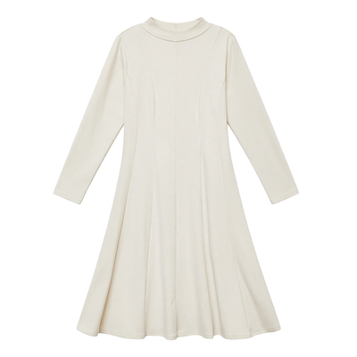 DM100大码冬季百搭德绒连衣裙