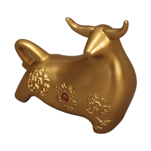 纯铜生肖牛马摆件装饰品办公室桌面工艺品家居摆件现代新中式把件