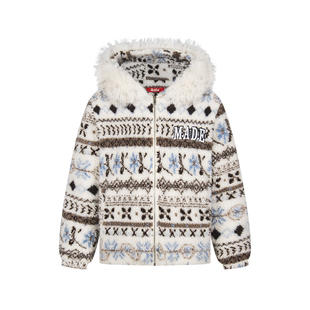 DHSS美式复古费尔岛羊羔毛毛领棉衣情侣宽松秋冬保暖连帽棉服外套