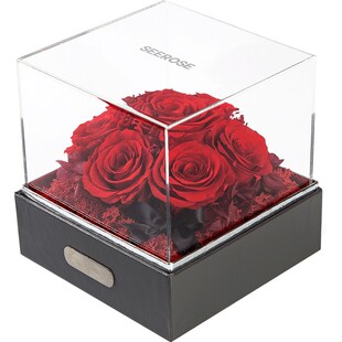 SEEROSE西罗斯永生保鲜7朵玫瑰花礼盒送闺蜜结婚乔迁纪念生日礼物