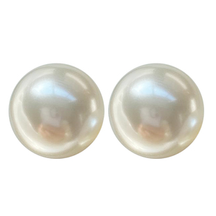 奥地利进口施家珍珠耳钉999足银正品暖光澳白水晶650色无耳洞耳夹