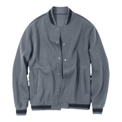 布先生廓形棒球领针织外套男上衣