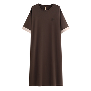 家乐芬睡裙女士睡衣夏季夏天短袖薄款莫代尔家居服冰丝休闲可外穿