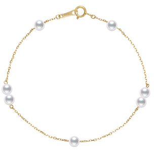 GiO珠宝满天星项链女18K金海水小珍珠手链锁骨链淡水珍珠套装爆款