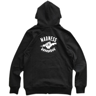 MADNESS ZIP UP HOODIE 疯狂男士拉链连帽卫衣套头外套余文乐MDNS