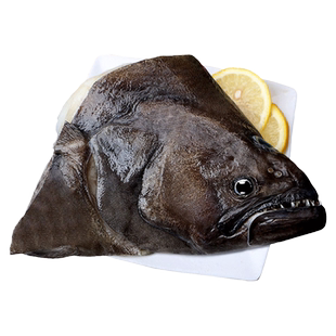 碟鱼头冷冻鲽鱼头超大鸦片鱼头深海新鲜比目鱼雅片鱼头蝶鱼头海鲜