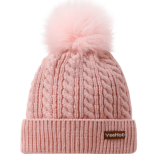 【特惠清仓】英氏儿童羊毛帽子围脖手套秋冬加厚针织保暖三件套