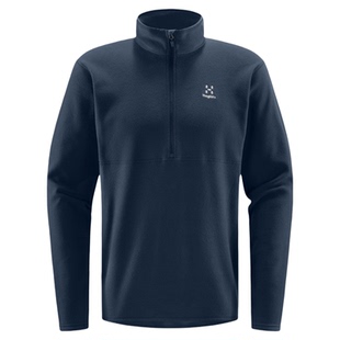 Haglöfs火柴棍Pollux 1/2 zip户外运动夹克男子中层抓绒衣上衣