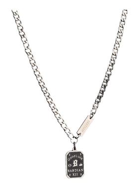 ins嘻哈小众钛钢项链好运铭牌