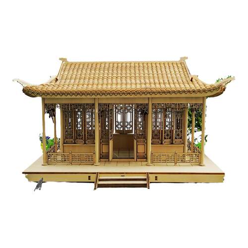 建筑沙盘手工制作木板古建筑模型中式diy小房子微缩园林景观材料