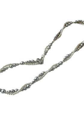 S925纯银宝箱扣双层项链颈链